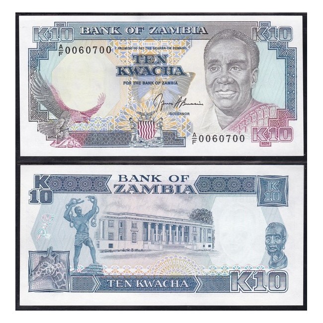 Zambia 10 Kwacha 1989-91