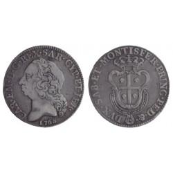 Carlo Emanuele III - 1/2 Scudo Sardo 1768