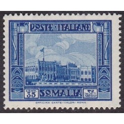 1935-38 Pittorica 2° emissione. 35 centesimi azzurro