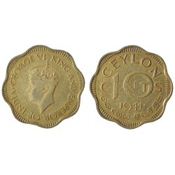 Ceylon 10 Cents 1944
