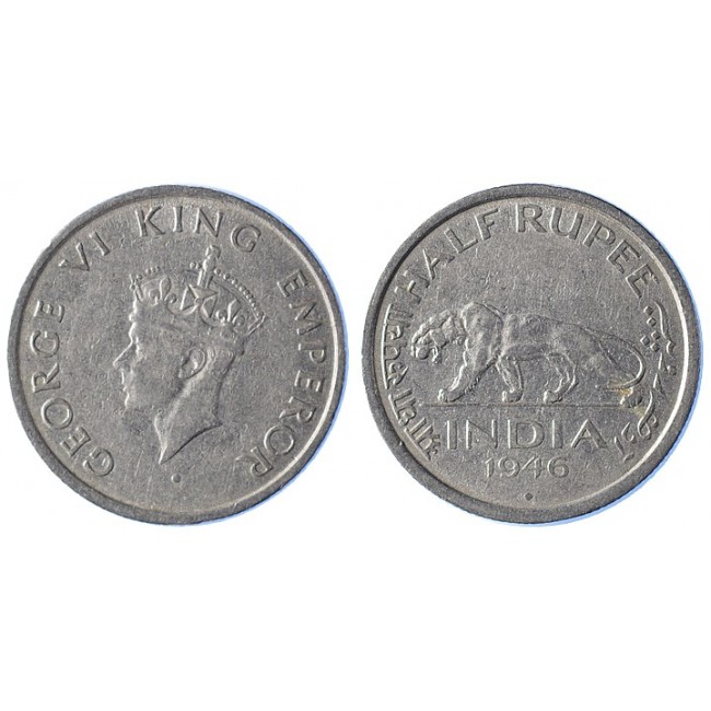 India Inglese 1/2 Rupia 1946