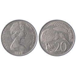 Nuova Zelanda 20 Cents 1967