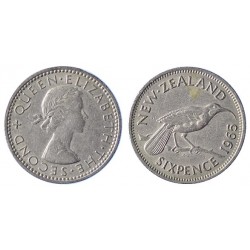 Nuova Zelanda Six Pence 1965
