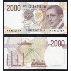 Biglietti di banca 2.000 Lire 1990 Guglielmo Marconi (Tripla A)