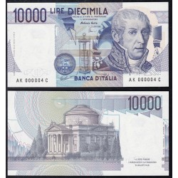 10.000 Lire 1998 Alessandro Volta (Numeri di serie bassi)