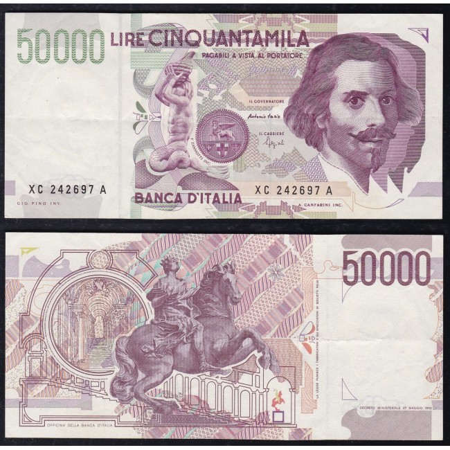50.000 Lire 1998 Gian Lorenzo Bernini 2° tipo (Serie sostitutiva)