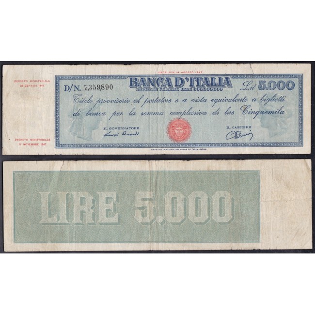 5.000 Lire 1948 titolo provvisorio (Medusa)