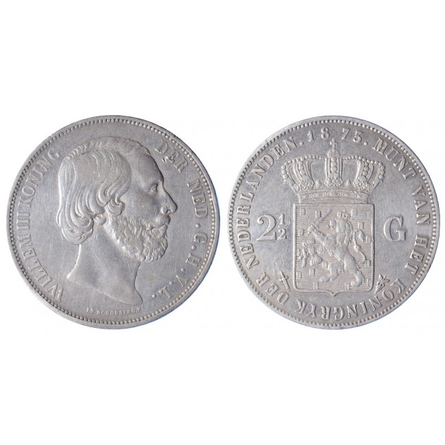 Paesi Bassi 2 1/2  Gulden 1873