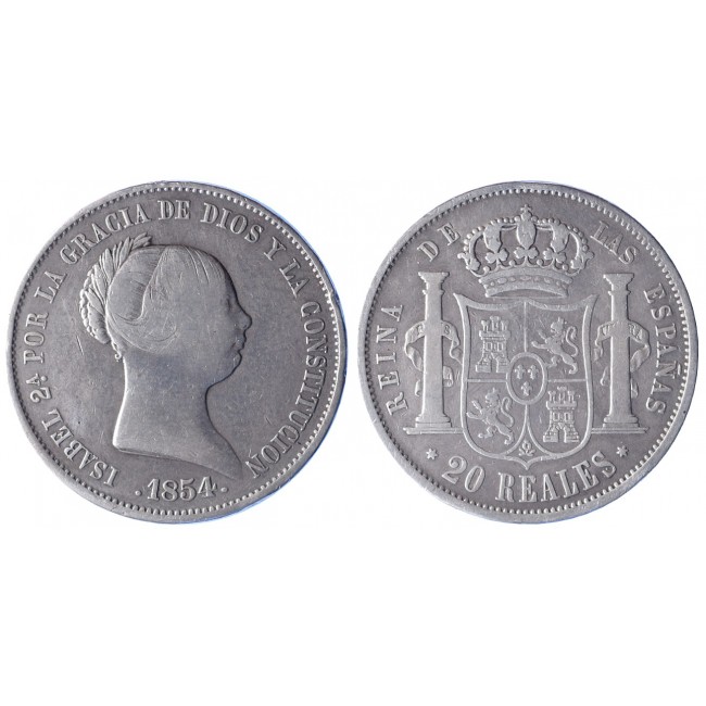 Spagna 20 Reales 1854