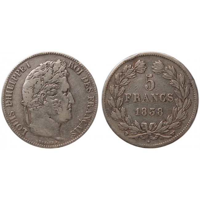Francia 5 Francs 1838