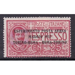 1917 Posta aerea - Espresso n.1 soprastampato