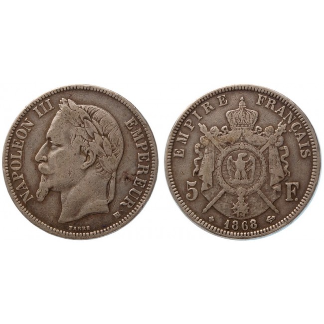 Francia 5 Francs 1868