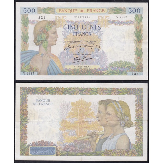 Francia 500 Francs 1941
