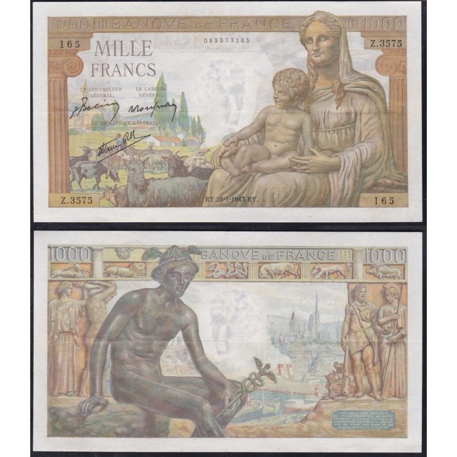 Francia 1.000 Francs 1943