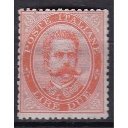 1879 Effige di Umberto I. 2 lire vermiglio