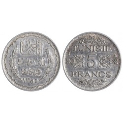 Tunisia 5 Francs 1355 (1936)