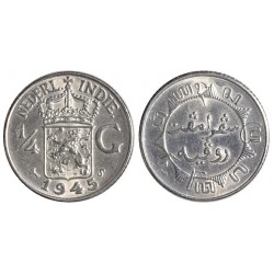 Indie orientali olandesi 1/4 Gulden 1945