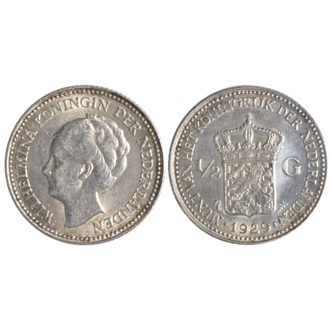 Paesi Bassi 1/2 Gulden 1929