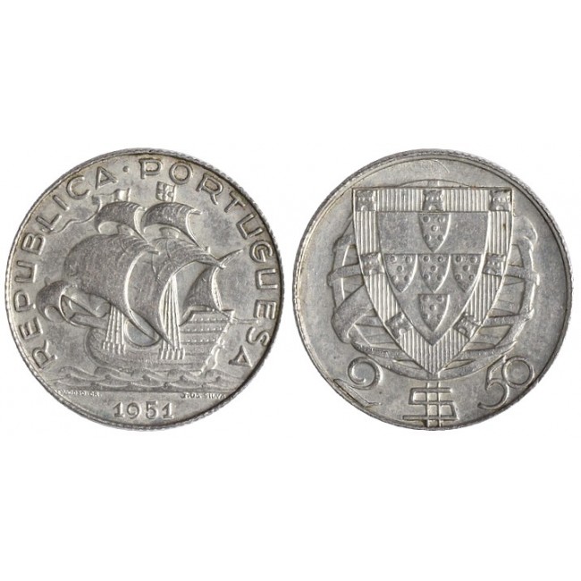 Portogallo 2 1/2 Escudos 1951