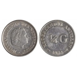 Antille Olandesi 1/4 Gulden 1954