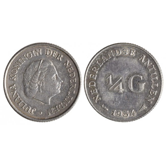 Antille Olandesi 1/4 Gulden 1954