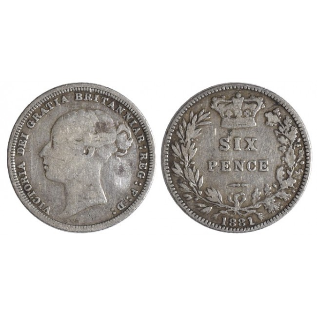 Gran Bretagna 6 Pence 1881