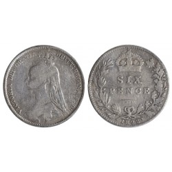 Gran Bretagna 6 Pence 1892