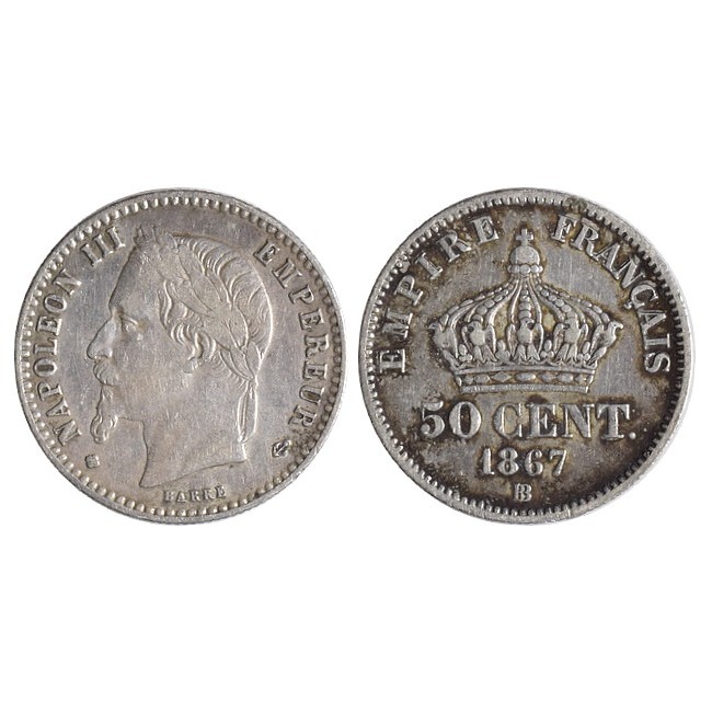 Francia 50 Centimes 1867