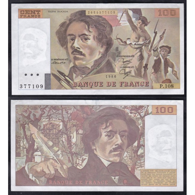 Francia 100 Francs 1986