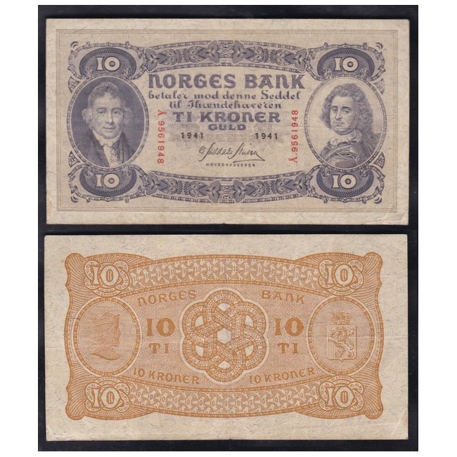 Norvegia 10 Kroner 1941