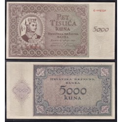 Croazia 5.000 Kuna 1943