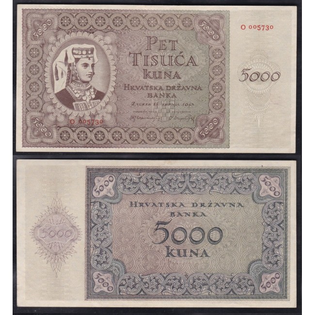 Croazia 5.000 Kuna 1943