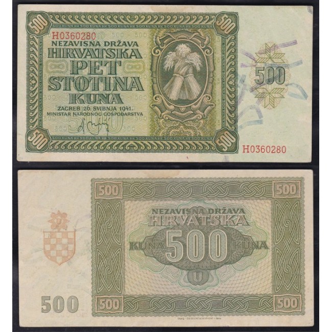 Croazia 500 Kuna 1941