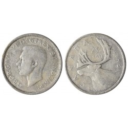 Canada 25 Cents 1945