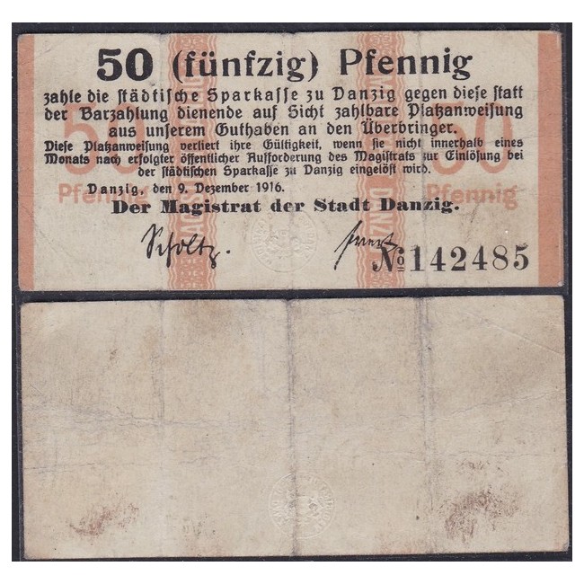Germania 50 Pfenning 1916