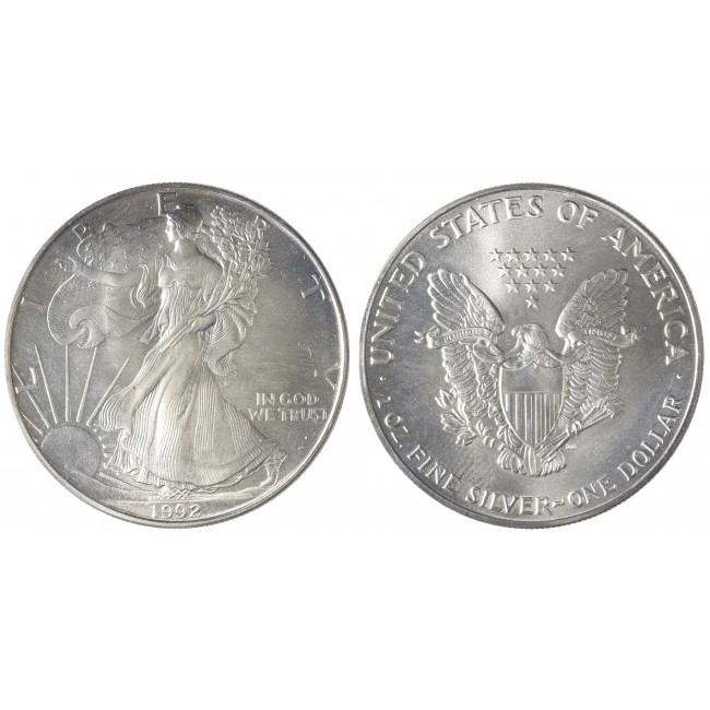 USA Silver Dollar 1992