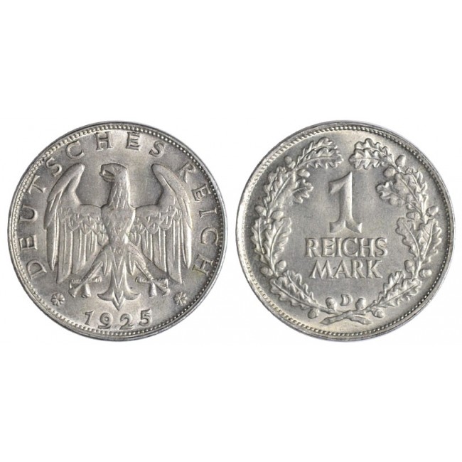 Germania Repubblica di Weimar Reichsmark 1925