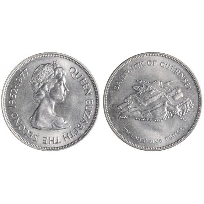 Guernsey 25 Pence 1977