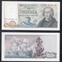 5.000 Lire 1973 Colombo 2° Tipo
