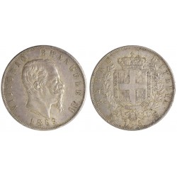 5 Lire 1869 Zecca di Milano