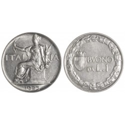 Buono da 1 Lira 1923 Italia seduta