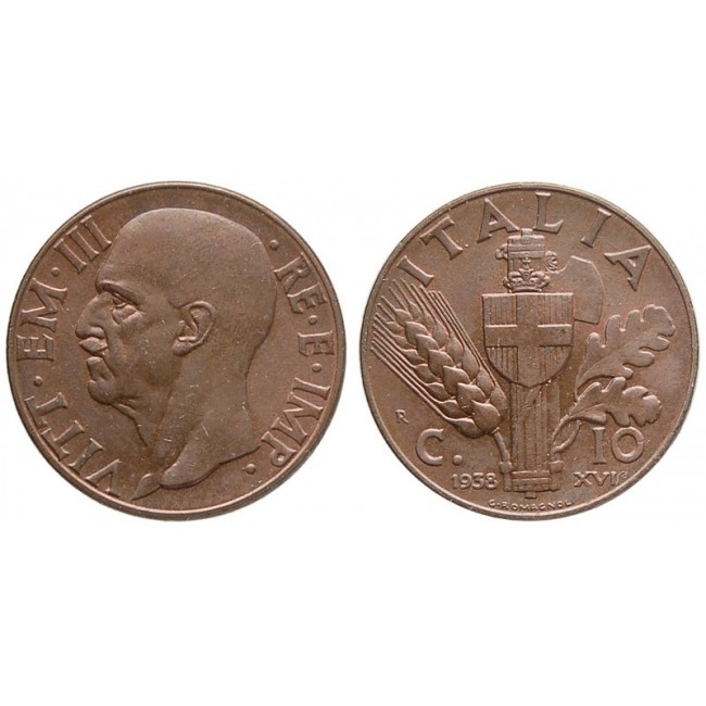 10 Centesimi 1938 XVI Impero