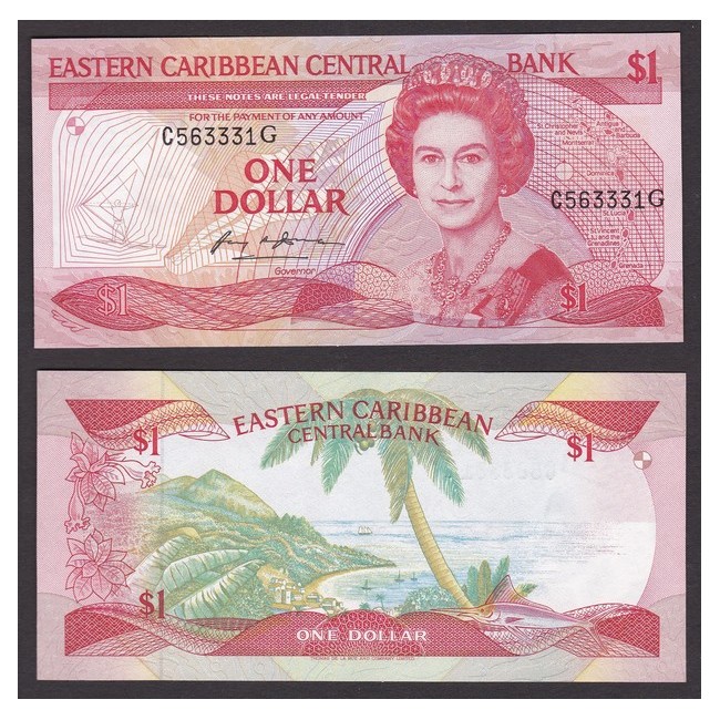Caraibi 1 Dollars 1985-88