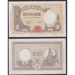Biglietti di banca 100 Lire 1944 Grande "B" B.I.
