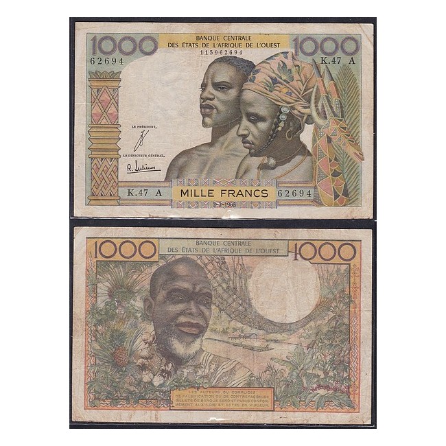 Africa ovest 100 Francs 1965