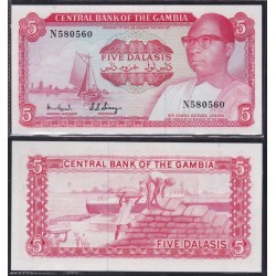 Gambia 5 Dalasis 1972-86