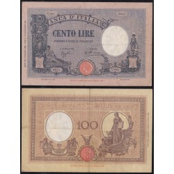 Biglietti di banca 100 Lire 1932 Azzurrino - Fascio