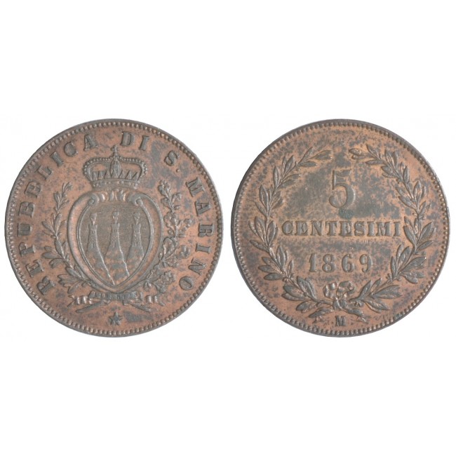 5 Centesimi 1869