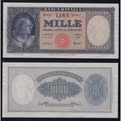 Biglietti di banca 1.000 Lire 1961 Italia - Medusa