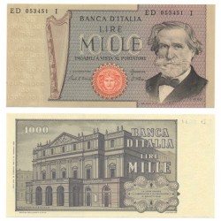 Biglietti di banca 1.000 Lire 1980 Giuseppe Verdi 2° tipo